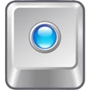 Cyan angular emblem for the portable Windows macro recorder application